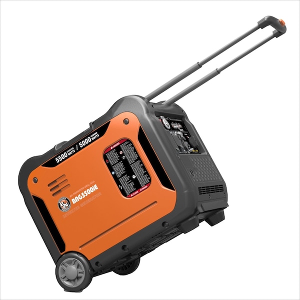 Bn Products Usa Portable and Inverter Generator, Gasoline, 5,000 W Rated, 5,500 W Surge, Electric Start, 30/20 A BNG5500iE - main